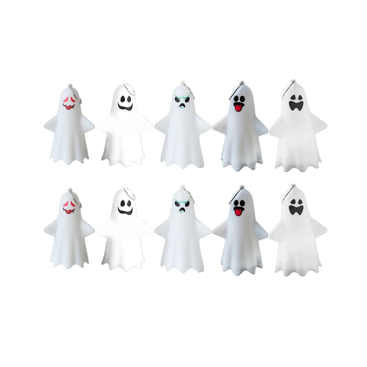 

10Pcs Halloween Ghost Light Cute Hanging Pendant Lamp Ornaments for Party Home Decor Supplies Gifts Halloween Decoration