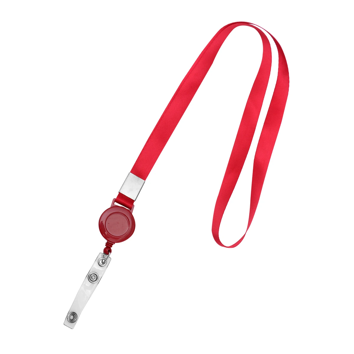 

4 Pcs Badge Lanyard Neck Straps Black Red Safety Keychain Easy Buckle Rope for ID Card Holder Student Worker