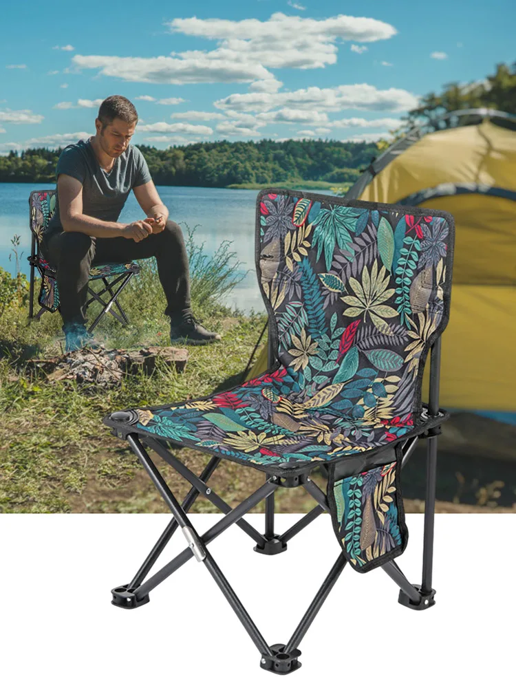 Chaise pliante légère pour la pêche pique-nique plage voyage barbecue sorties en plein air Portable pique-nique lune chaise Camping équipement Durable
