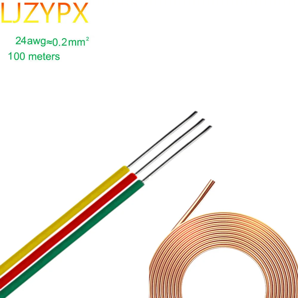 100M Tinned Copper Welding Cable 24awg/0.2mm2 Electrical Flying Prototype Breadboard El Soldering Hard Coil Jumper OK Wires Roll