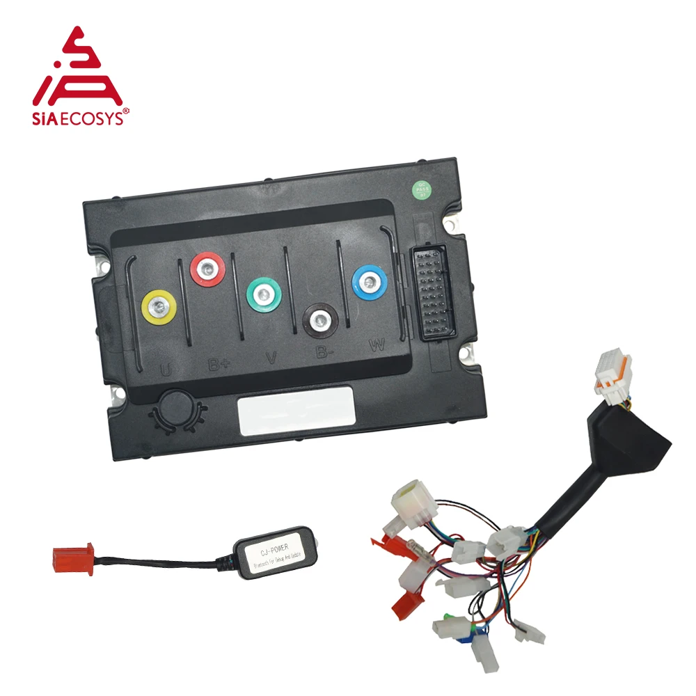 SiAECOSYS QS138 4000 واط V3 علبة التروس المحرك مع CJ72590 وحدة تحكم قابلة للبرمجة 72V120KPH مجموعات المحرك للدراجات النارية الكهربائية