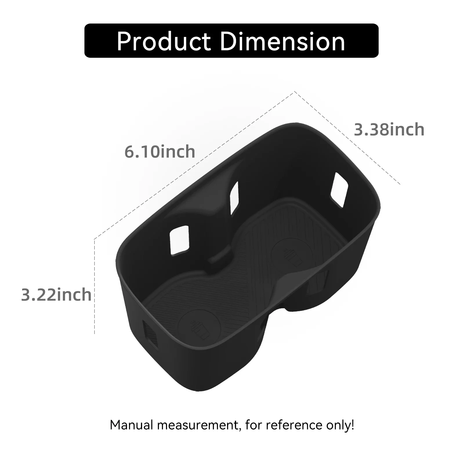 for Proton X50 2025 Central Control Water Cup Holder (One-Piece) ModelDrink Storage Box Silicone Car Interior Accessories Black