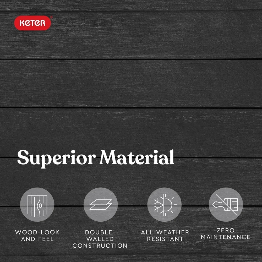 سرير حديقة مرتفع سعة 12.7 جالونًا مع مقياس سقي ذاتيًا، سدادة تصريف، رمادي داكن للأعشاب الخارجية #6