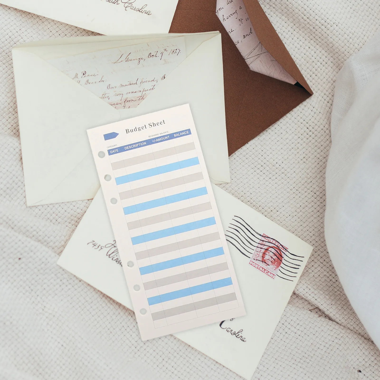 

1Set Portable with Pre Printed Tracking Sheets Thick Tear Resistant Paper for Financial Discipline Cash