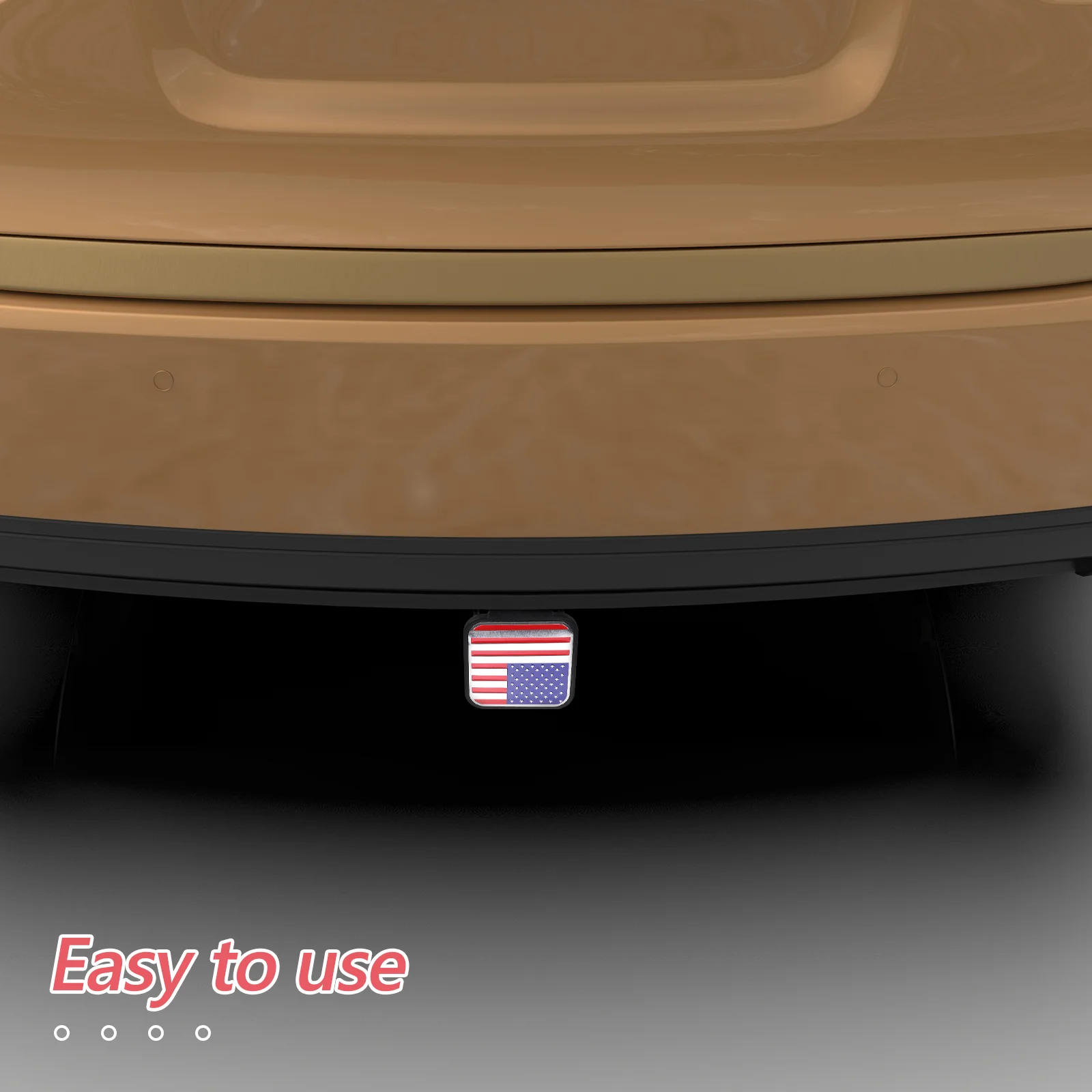 Hitch Cover Replacement Automobile Rubber Plug American Flag Trailer Accessories