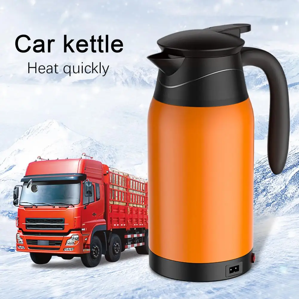 12V/24V 1000ML Car Electric Kettle Digital Display Car Electric Pot Stainless Steel Coffee Kettle Boiling Water Cup For Travel