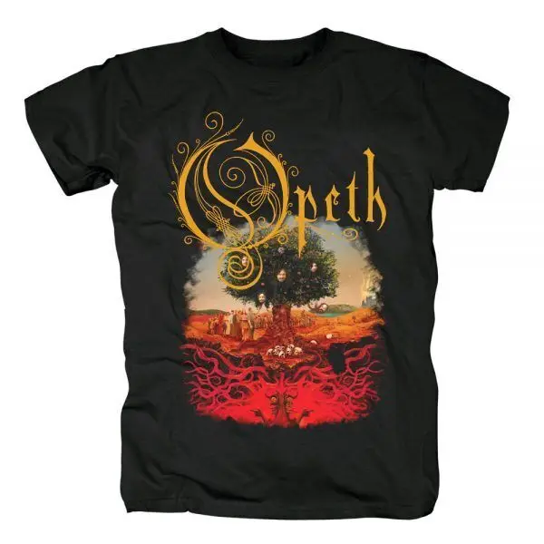 

Классическая Черная Мужская и женская рубашка Opeth Band Heritage с короткими рукавами