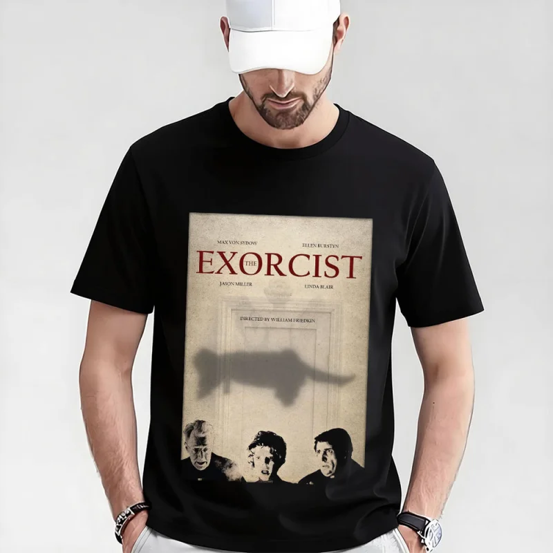 

Retro Horror Movie The Exorcist 0317 Sacry Halloween Gift t shirt Supernatural Darkness Pazuzu Graphic Clothes Large size Tops