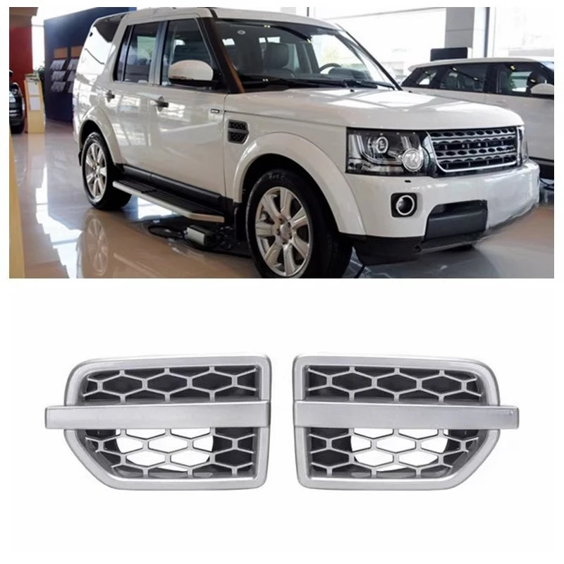 

For Land Rover Discovery 4 2010 2011 2012 2013 2014 2015 2016 Fender Side Vent Grille Intake Trim Grey Black Silvery
