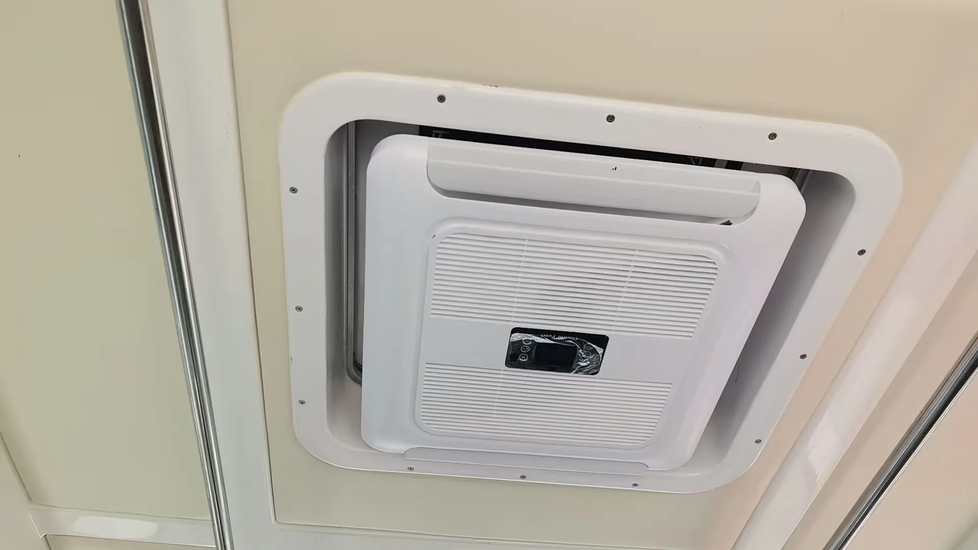 جيد 12 فولت 24 فولت تيار مستمر ضاغط عاكس RV مكيفات الهواء شاحنة تخييم على السطح وقوف السيارات مكيفات الهواء مع منفاخ فرش #3