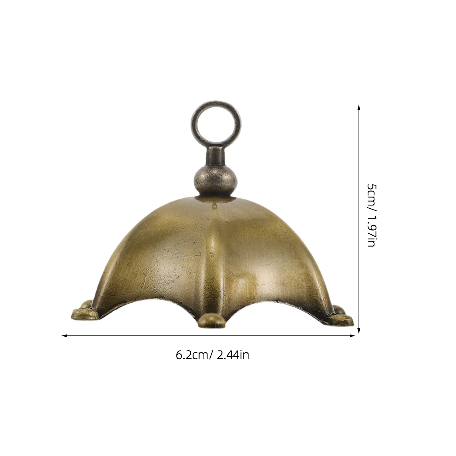 Wind Chime Replacement Caps 4 Sets Vintage Copper Color Zinc Alloy Bell Toppers for DIY Outdoor Decor