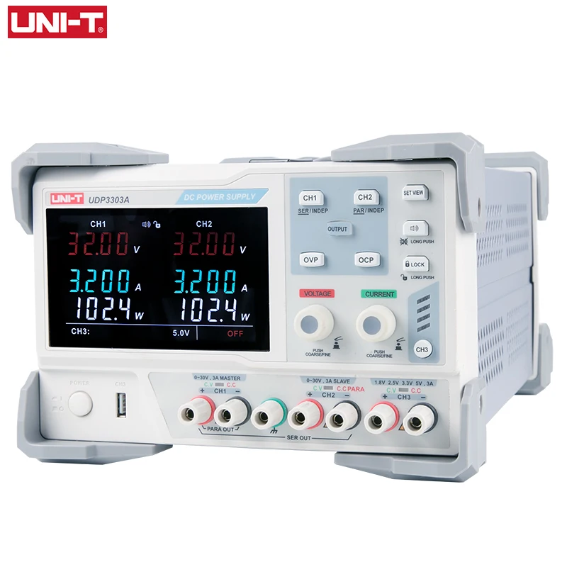 UNI-T DC Power Supply Programmable UDP3303A 30V 3A Laboratory Stabilized Power Supply 3 Channels Output