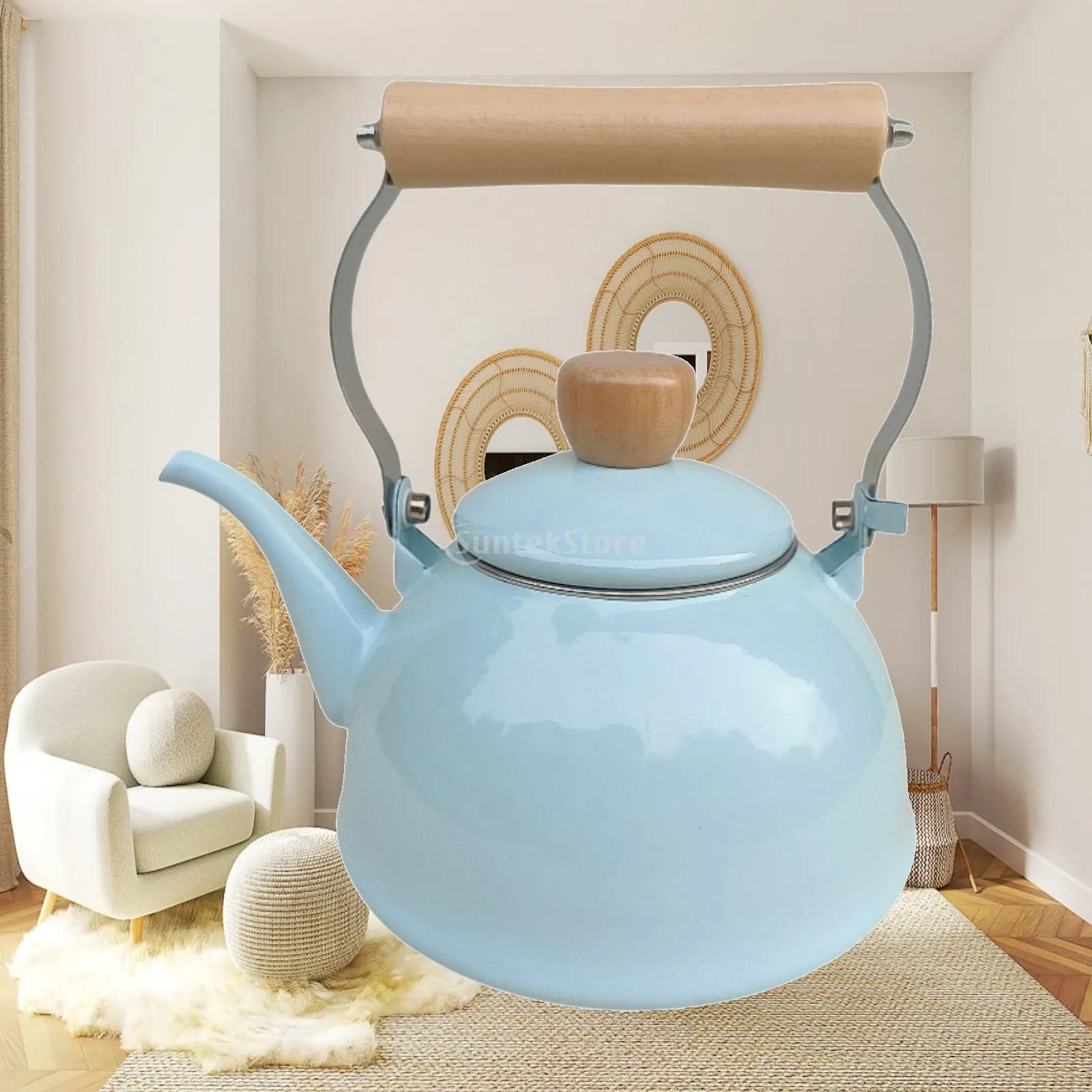 Enameled Tea Kettle, 1.4L Dispenser for Cold Drinks And Outdoor Activities