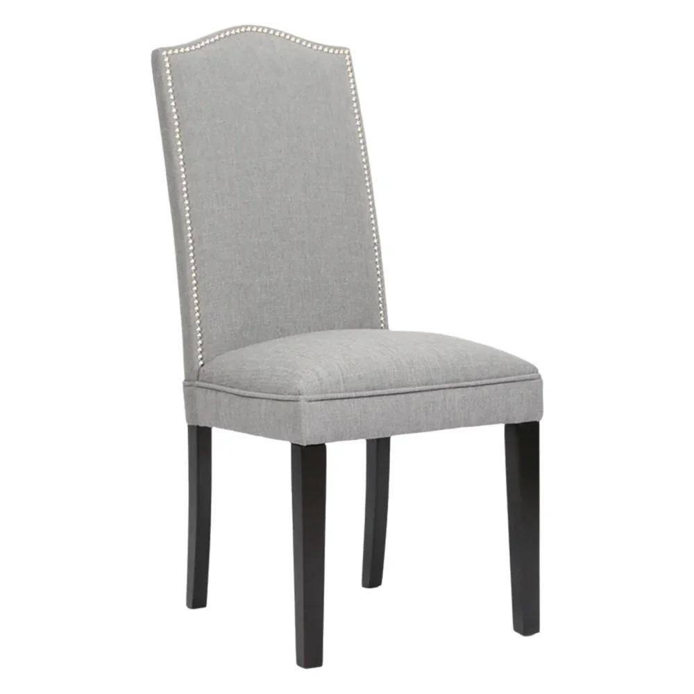 

American Modern Minimalist Dining Chairs, Nordic Solid Wood Upholstery Fabric Restaurant Chairs, Hotel Private Dining Chair