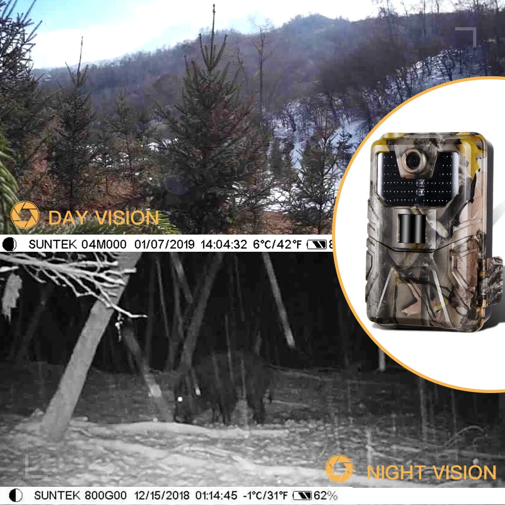 Outdoor 2k 120 Detection Range IP66 Trail Camera No Luminous Night Vision Camera De Chasse Wildlife Monitoring Trail Camera