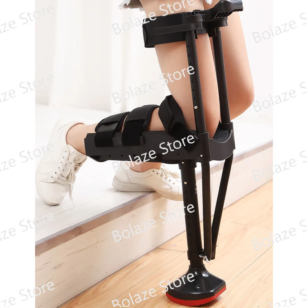 Support-Free Walking Aids Knee Walker Single-Leg Telescoping Assisted Walking Stick Hands Free Crutch Leg Knee Mobility Support