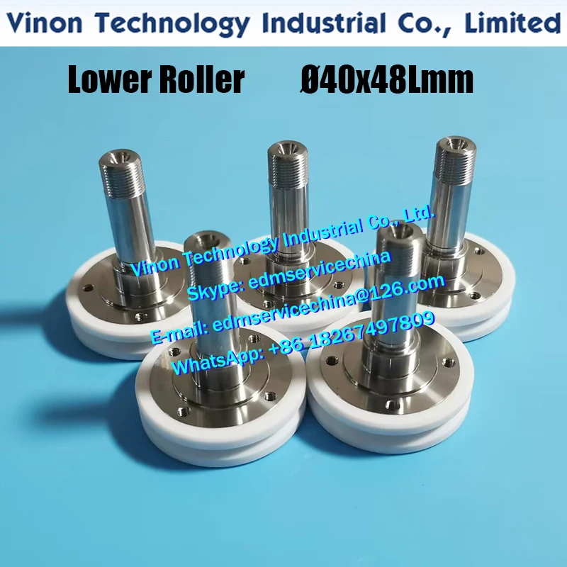 Accutex Lower Ceramic Roller OD40x48Lmm, edm Wire Guidance Wheel for Lower Head ACCUTEX YAWTL062A MYAWTL016E edm spare parts
