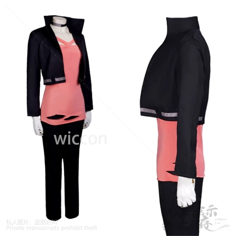 أزياء أنيمي My Heroooo Academia التأثيرية جيرو كيوكا بدلة سترة حمراء صدرية سوداء باروكات لعيد الهالوين وعيد الميلاد حسب الطلب