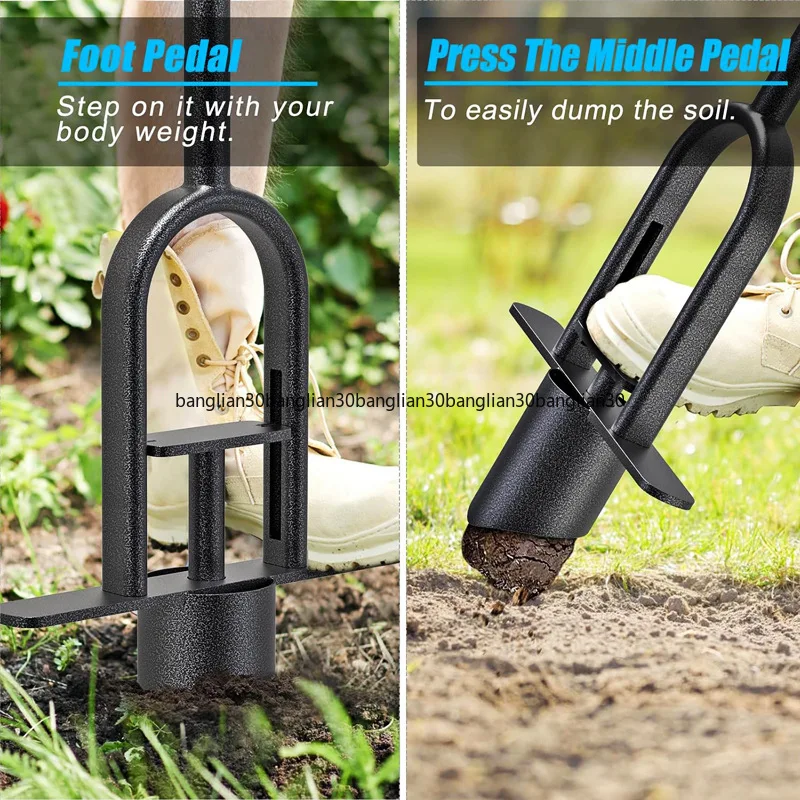 Long-handled  Shovel Punching Hole Digger Garden Agricultural Multi-functional Bulb Seedling Plant Transplanting Tool