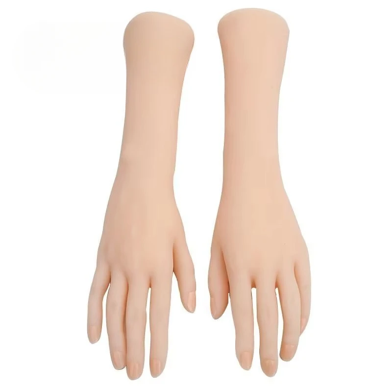 Silicone material female hand single nail practice female hand model for jewelry acupuncture hand photo props