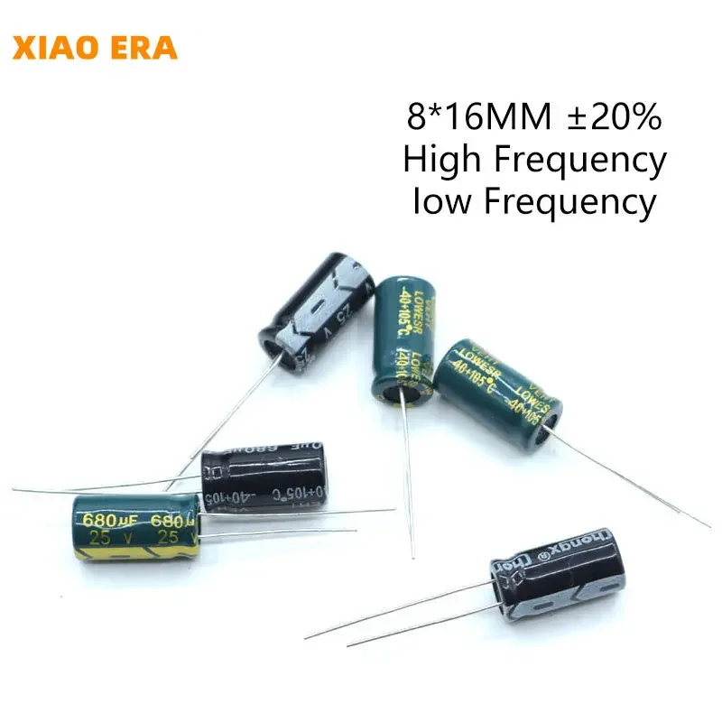 20 adet 8*16 yüksek frekans düşük ESR alüminyum elektrolitik kapasitörler Set 6.3V 10V 16V 25V 35V 330UF 680UF 1000UF çeşitli kiti