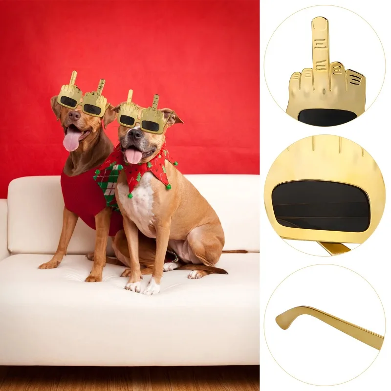 Gafas Gafas de sol Dedo Medio Fiesta divertida Novedad Gafas de sol para niños Gafas Adultos Favores Ojo divertido Decoraciones locas Bobo