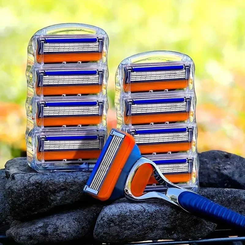 

Micro-Serrated 5-Ply Replacement Blades - Enhanced Grip for Classic Razor Handles & Smooth Strokes