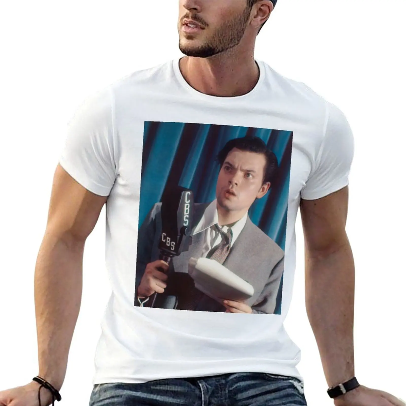 

Orson Welles Portrait T-Shirt t shirts with prints cotton t shirt pack t shirt man cotton T-shirt