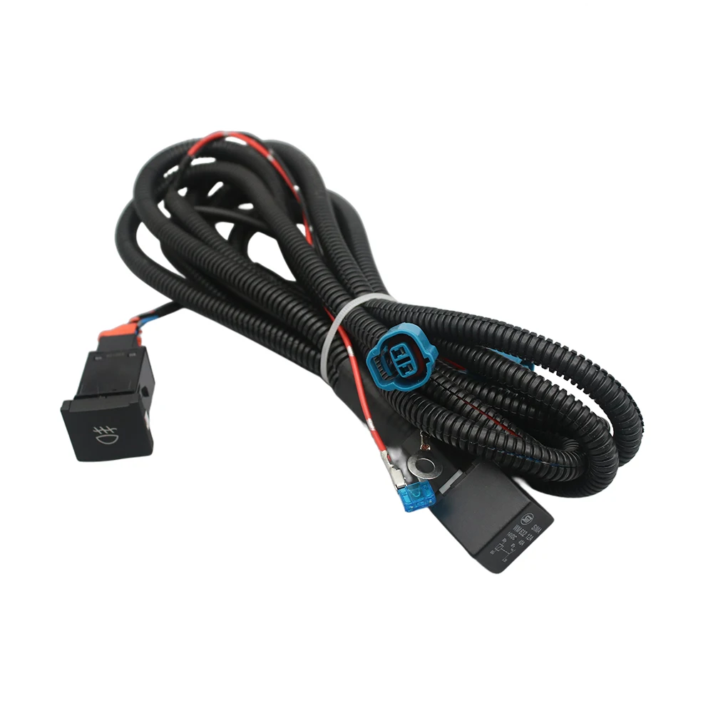 Car Fog Light Wiring Kit Upgrade Fog Lights Wire Fog Lamp Harness Cable + Switch Button Compatible with for Chevrolet N400