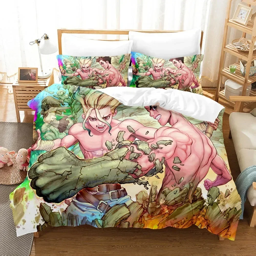 Dr.Stone Senku Supplies Set Duvet Cover Set Bedding Sets For Adults Bed With Pillowcases No Filling Luxury Birthday Gifts
