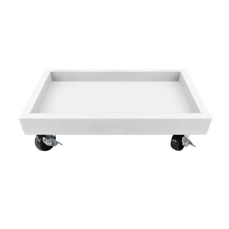 Thickened Square Plastic Flower Pot Tray With Removable Universal Wheels Resin Flower Pot Tray