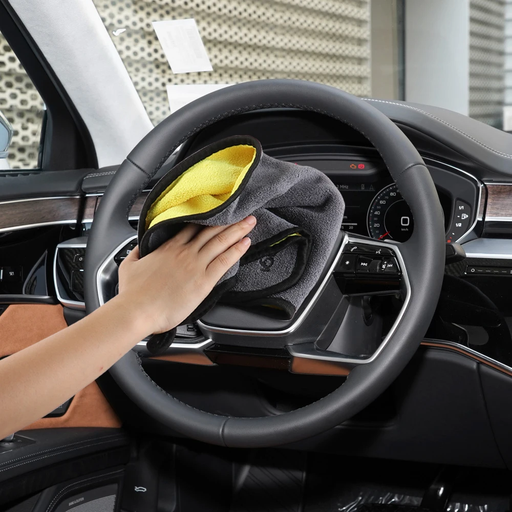 Car Wash Towel Emblem Cotton Drying Cloth Soft Clean-Cloth For Audi Sline A3 A4 B8 8P B9 8V B6 A5 B7 A1 A6 C6 Q3 Q5 Accessories view 6