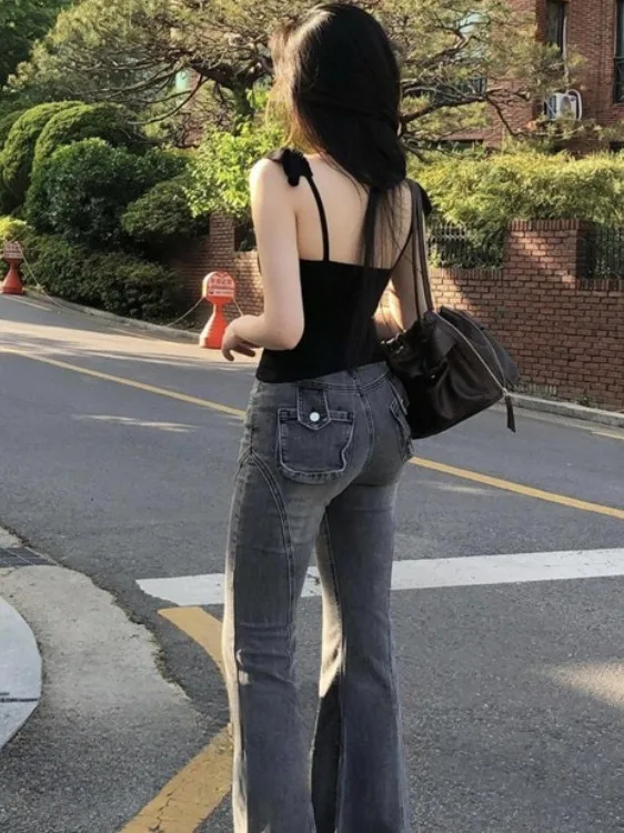 여름 신상 여성 슬림핏 반팔 티셔츠 퓨어 디자이어 라지 유넥 레이스 디자인 백리스 슬리브리스 니트 탑