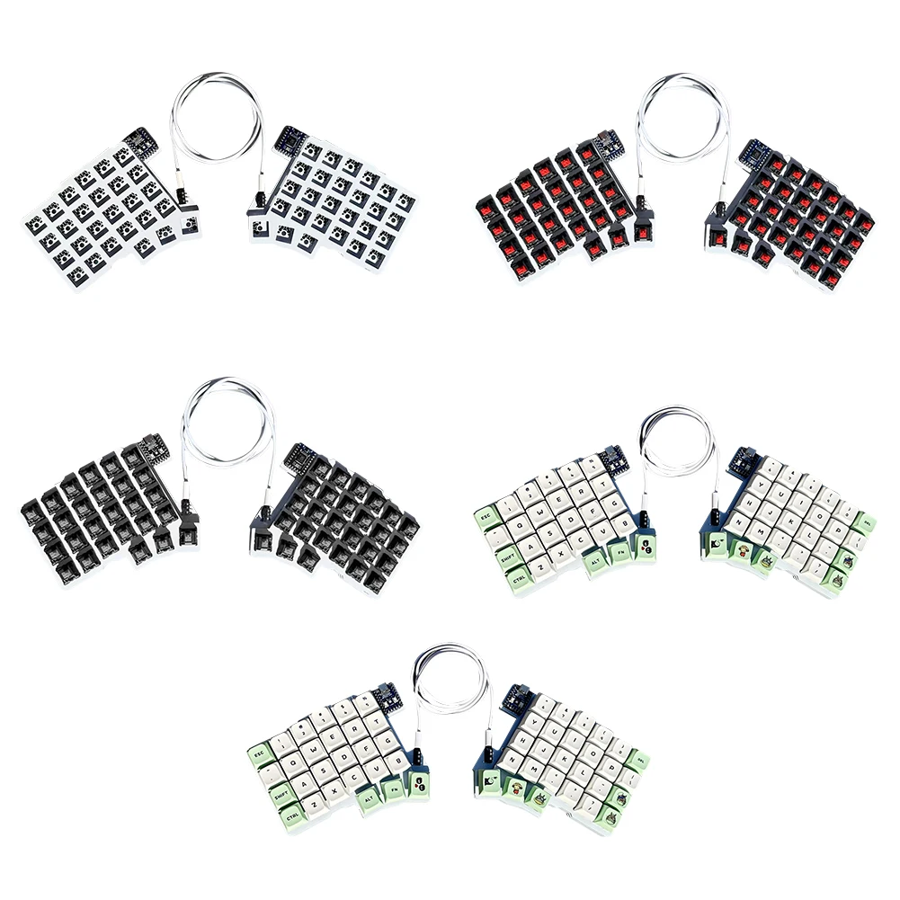 

Split Keyboard Wired Hot Swap Support QMK/VIAL Keyboard Ergonomics Programmable Keyboard Customized PC Gamer Accessories