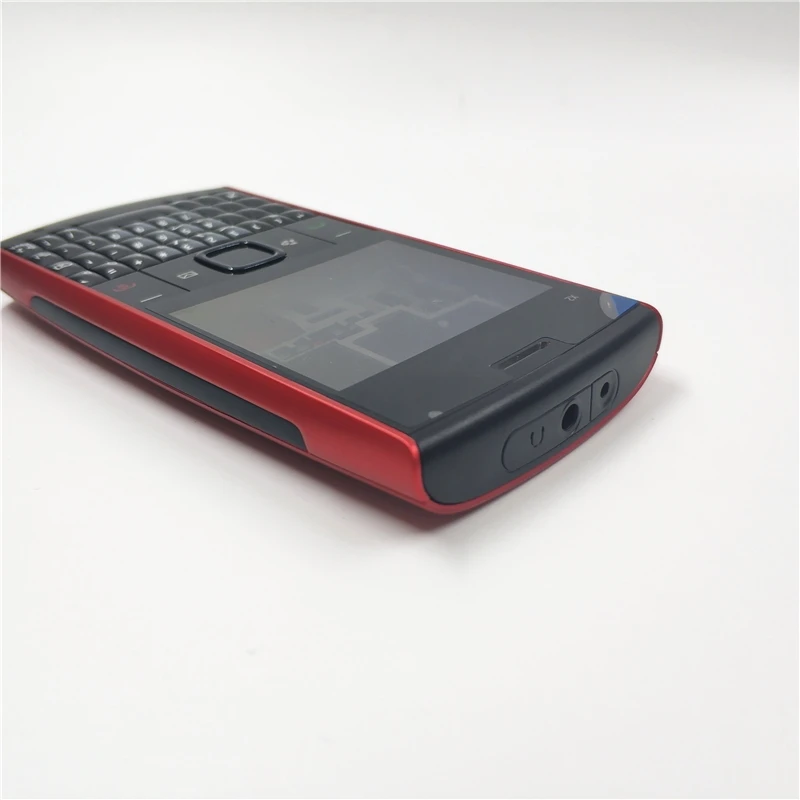 Full Housing Mobile phone shell For Nokia X2-01 X201 Front bezel + Middle Bezel +Battery Cover + English Keypad