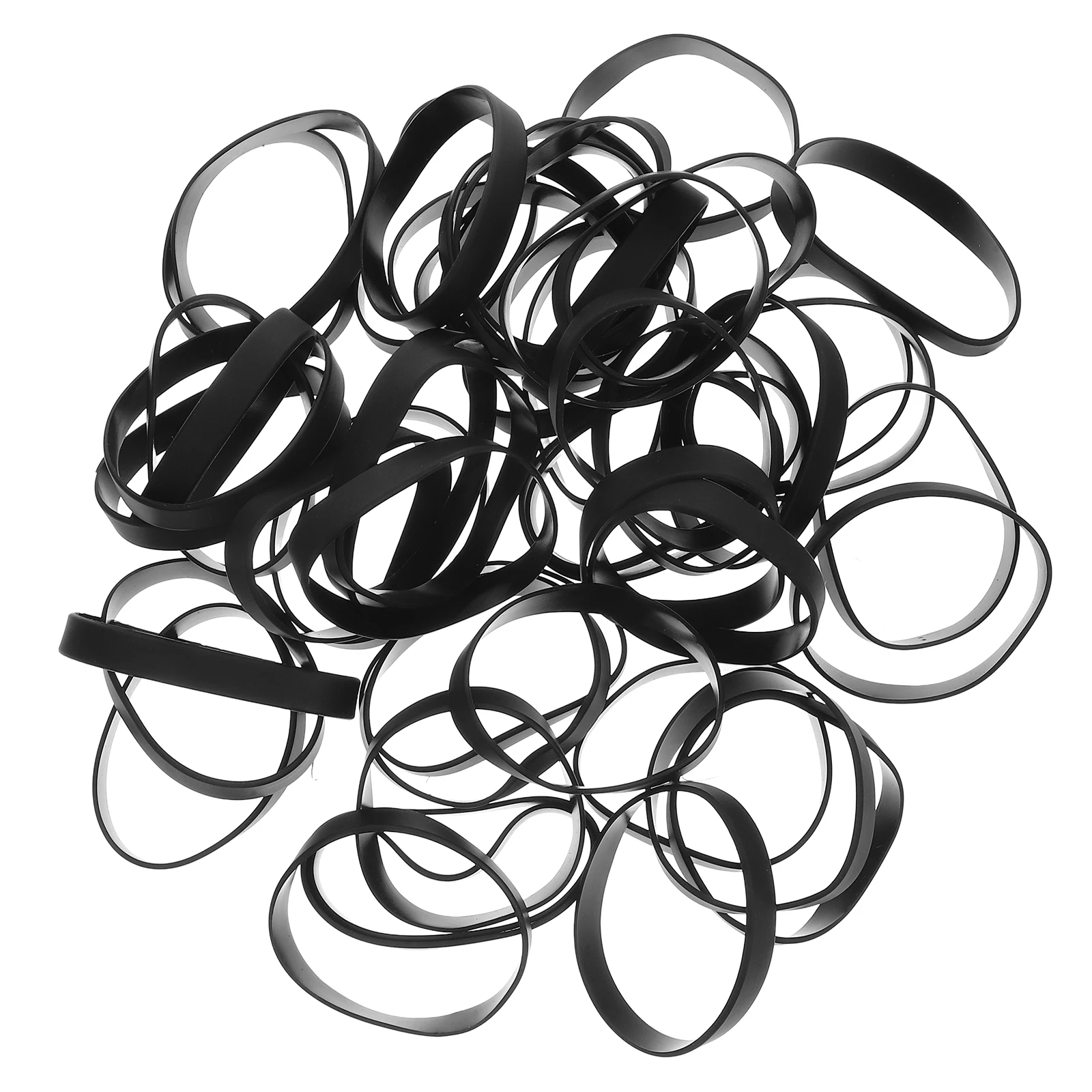 

50Pcs Reusable Silicone Bracelets Unisex Stretch Wristbands for Multiple Uses Party Decorations