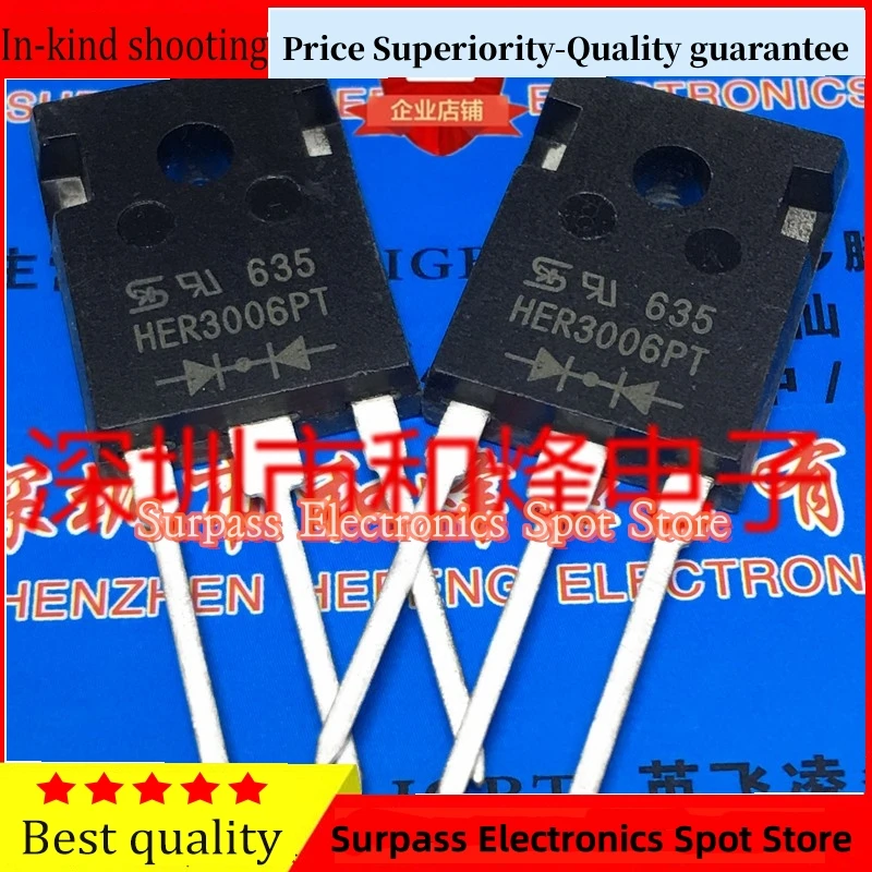 5PCS-10PCS HER3006PT TO-247 30A 600V 최고의 품질 재고 있음 빠른 배송 빠른 배송