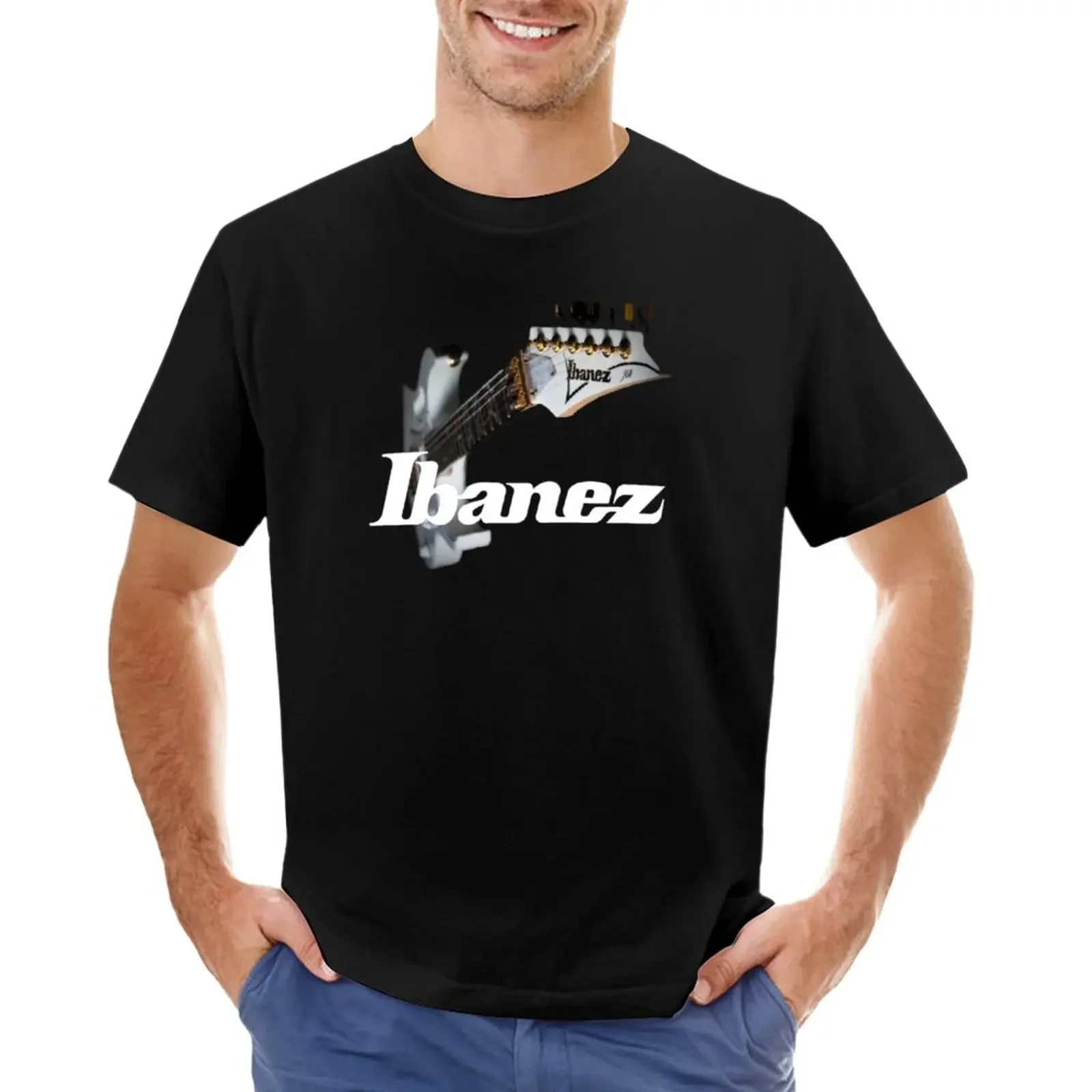 

Ibanez Guitar Classic blank boys white t shirts funny t shirts for men anime clothes new in tops & tees heavyweight Male Cartoon