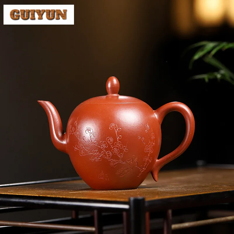 

180ml Creative Yixing Purple Clay Teapots Handmade Plum Blossom Beauty Shoulder Pot Raw Ore Dahongpao Mud Kettle Zisha Tea Set