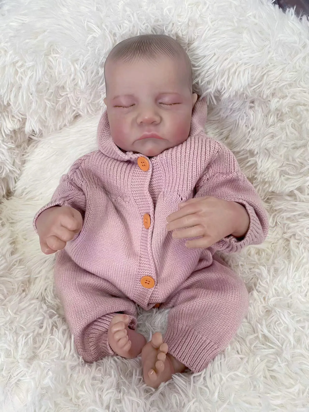 Multiple Choices Awake/Sleeping Levi 19inch Twins Newborn Reborn Baby Doll Already Painted Finished with 3D Skin Visible Veins