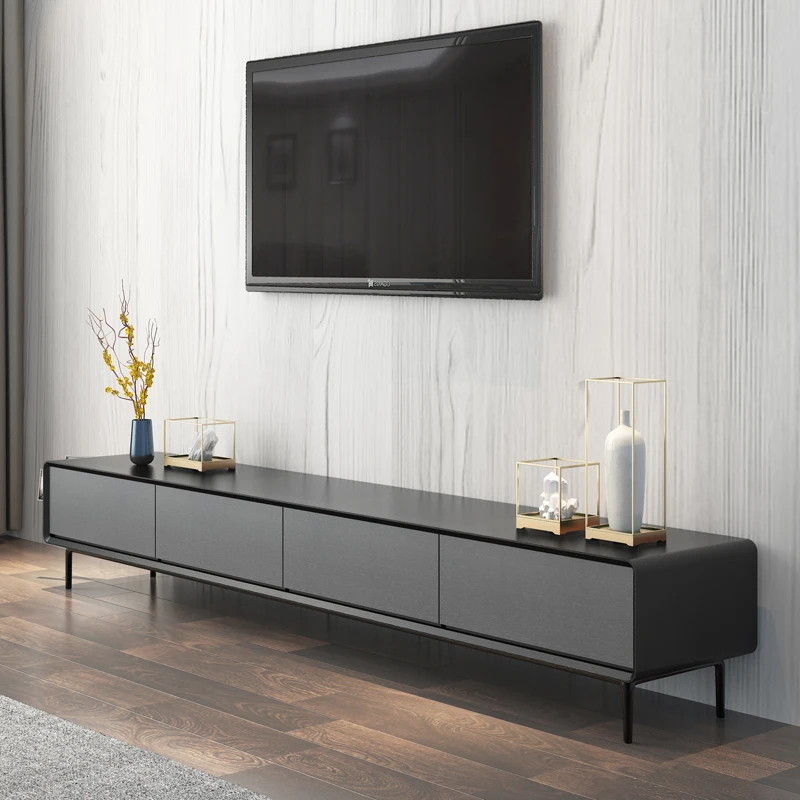 Nordic Luxury Drawer Tv Stand Simple Black Innovative Feet Large Living Room Tv Table Modern Bedroom Muebles Hogar Furniture