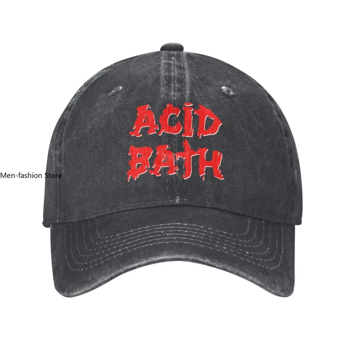 Acid Bath Men Women Baseball Cap Distressed Denim Caps Hat Casual Outdoor All Seasons Travel Unstructured Soft Snapback Hat