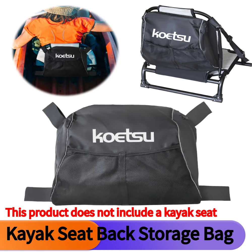 حقيبة تخزين خلفية لمقعد الكاياك مع أشرطة ملحقات حقيبة حماية سعة كبيرة حقيبة كرسي كاياك لكرسي كاياك في الهواء الطلق #2
