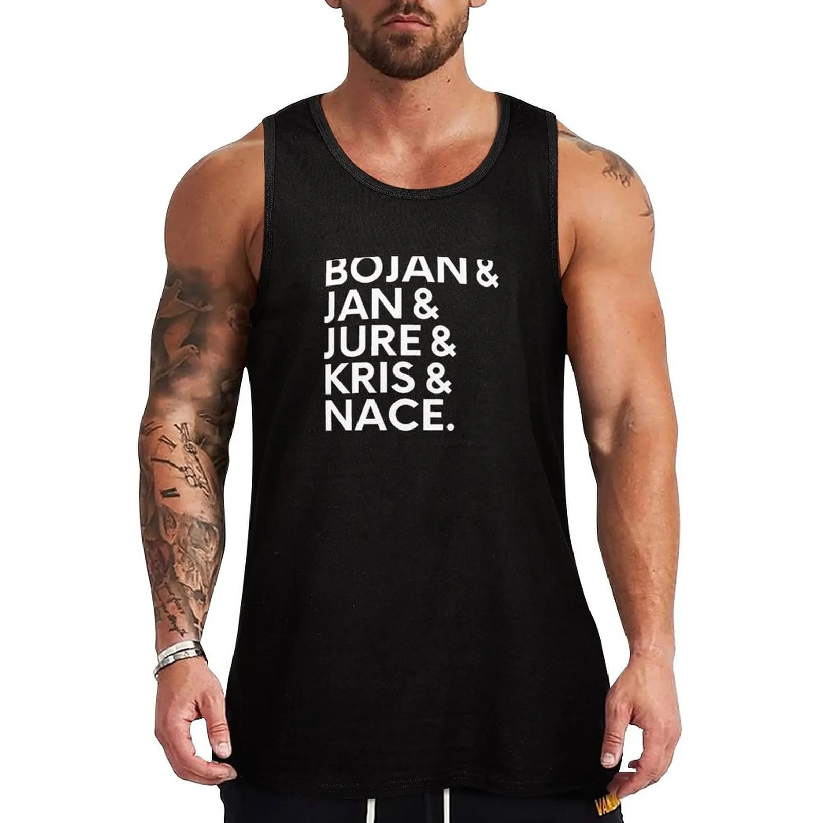 

Eurovision 2023 Slovenia - Joker Out Line-up Tank Top Male vest T-shirt men gym wear men