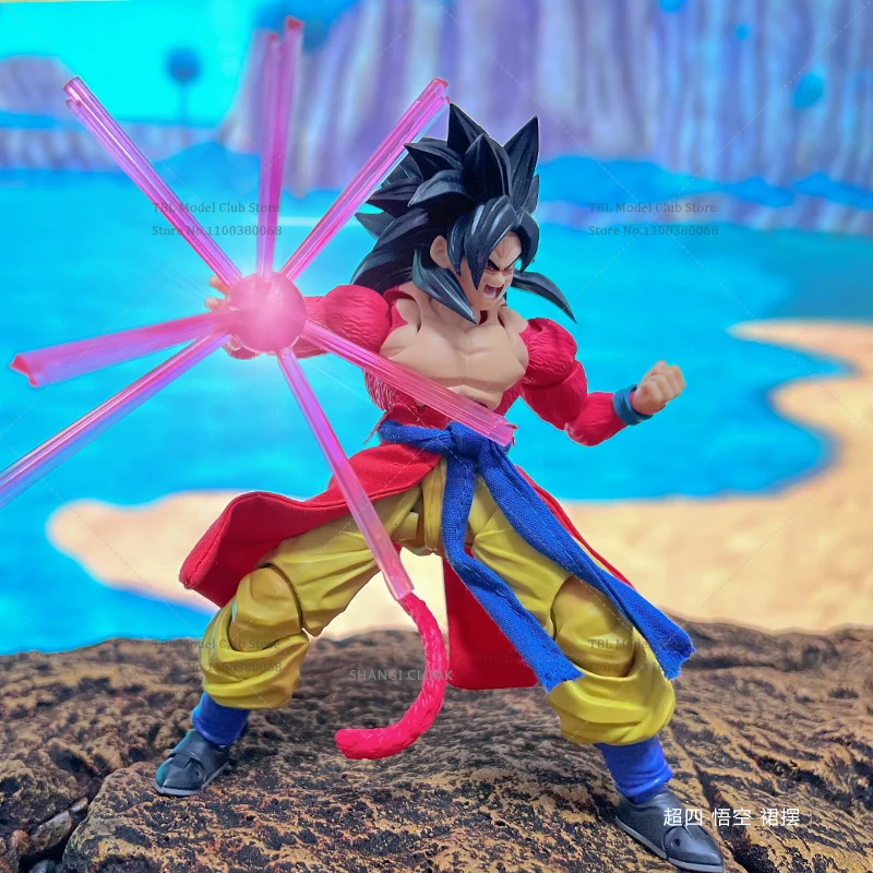 1/12 스케일 남성 의류 Hemline Super Saiyan Kakarotto Ohzaru 골드 일본 애니메이션 SHF 6 인치 액션 피규어 군인 장면