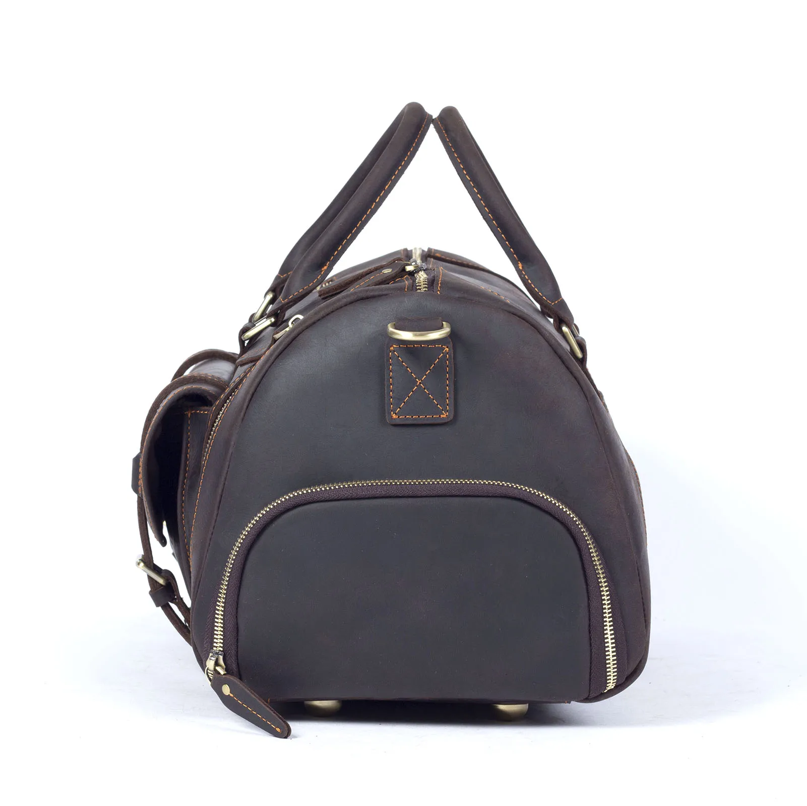 S.WORKER Echtleder-Reisetasche Klassische Vintage Vollnarbenleder-Reisetasche Wochenendtasche Sporttasche Handtasche – Detail 23
