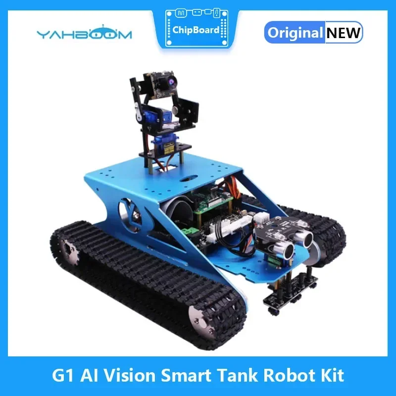 G1 AI Vision Smart Tank Robot Kit with WiFi video camera for Raspberry Pi 4B