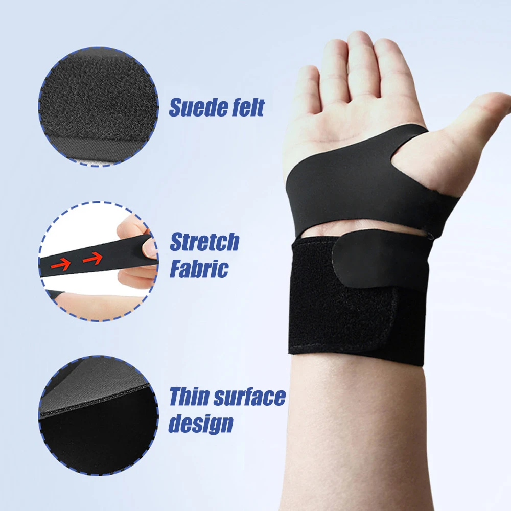 1Pcs Ultra Thin Wrist Brace - Sport Slim Carpal Tunnel Support for Men and Women, Adjustable, Breathable and Skin Friendly