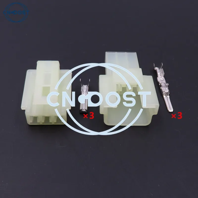 1 Set 3 Pin 6090-1131 6090-1136 Automobile Plug Electrical Connector AC Assembly For Wire Cable