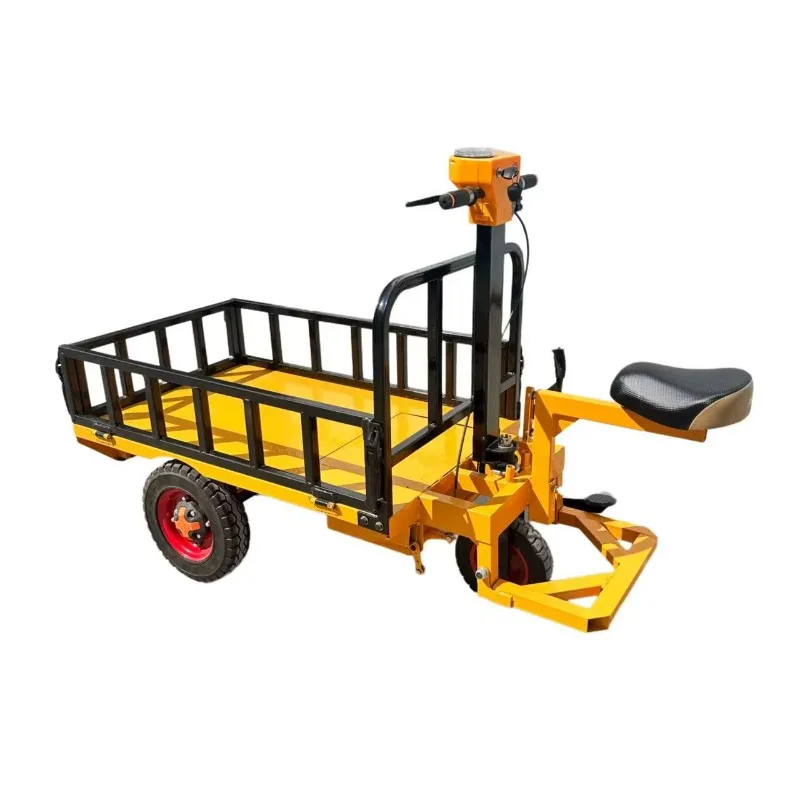 CE Certified High Quality Heavy Duty Electric Flatbed Cargo Platform Hand Trolley/Carts 1-Year Warranty